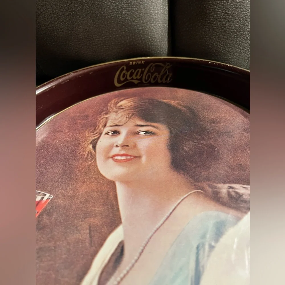 Vintage Coca-Cola Lady With Glass